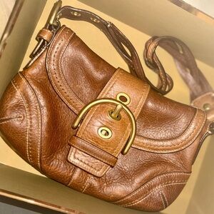 Coach Leather Tabacco Coloured Shoulder Bag